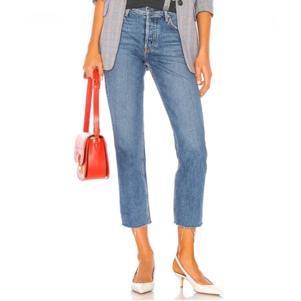 NWT GRLFRND Helena Bandera High Waist Jeans Light